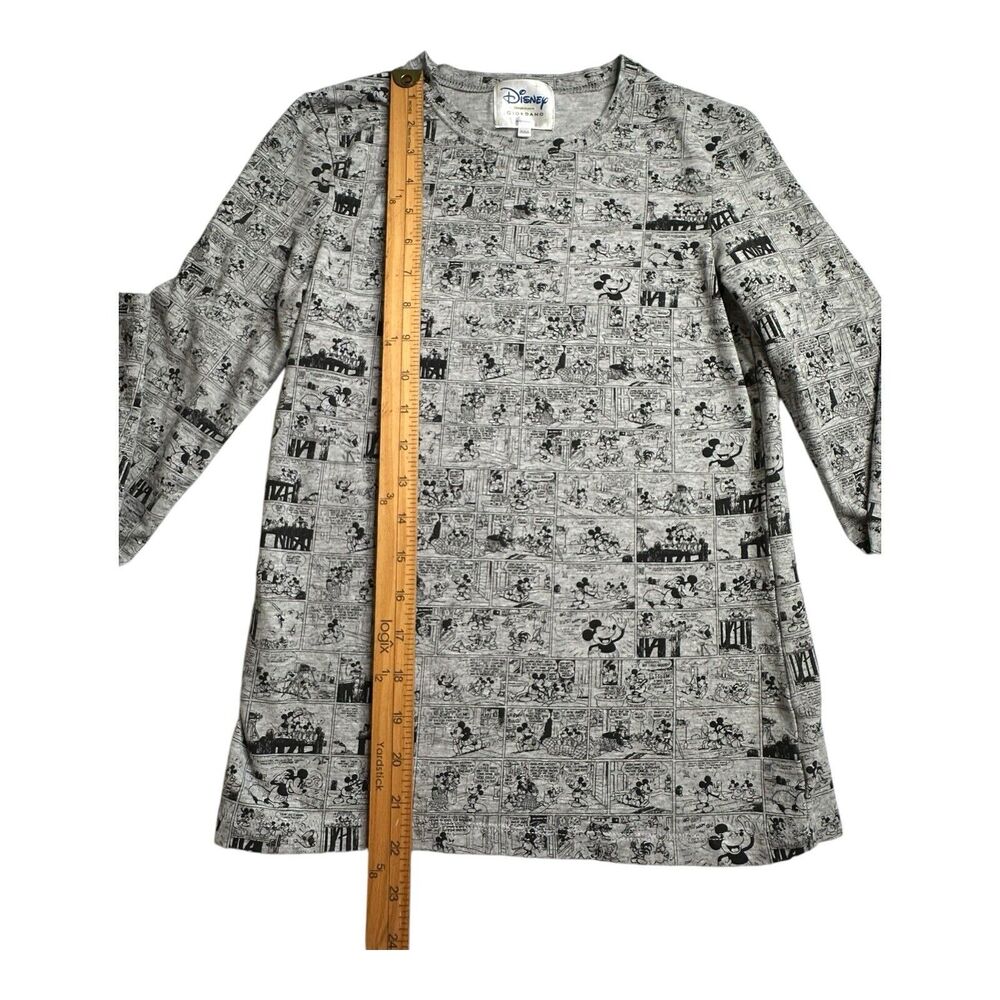 Disney Women's Vintage Disney Brought To You By Giordano Black Gray Print Sz XXS - Picture 4 of 11